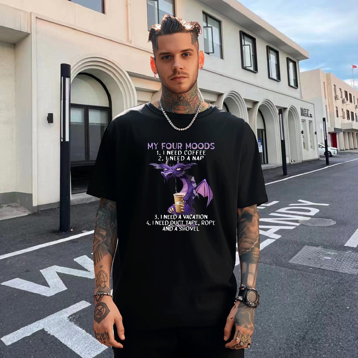 Free Shipping T shirt 100% Cotton 230g demon Street White Plus Size Breathable Crew Neck Men Tops Tees Brand Tshirts