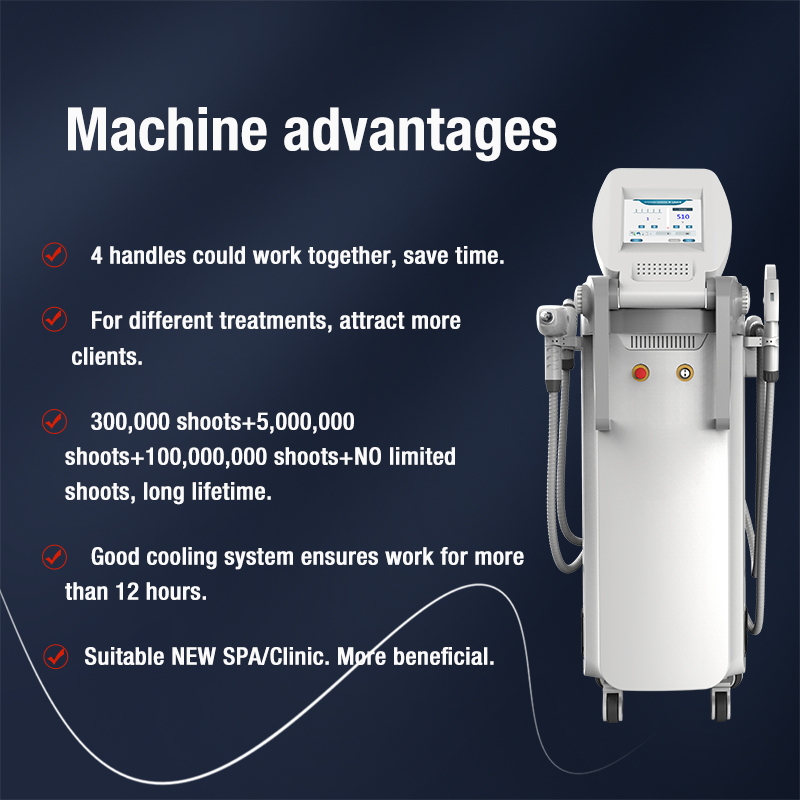 Multifunctional 808nm diode laser hair removal machine RF face lifting IPL vascular removal beauty equipment detailed user manual support