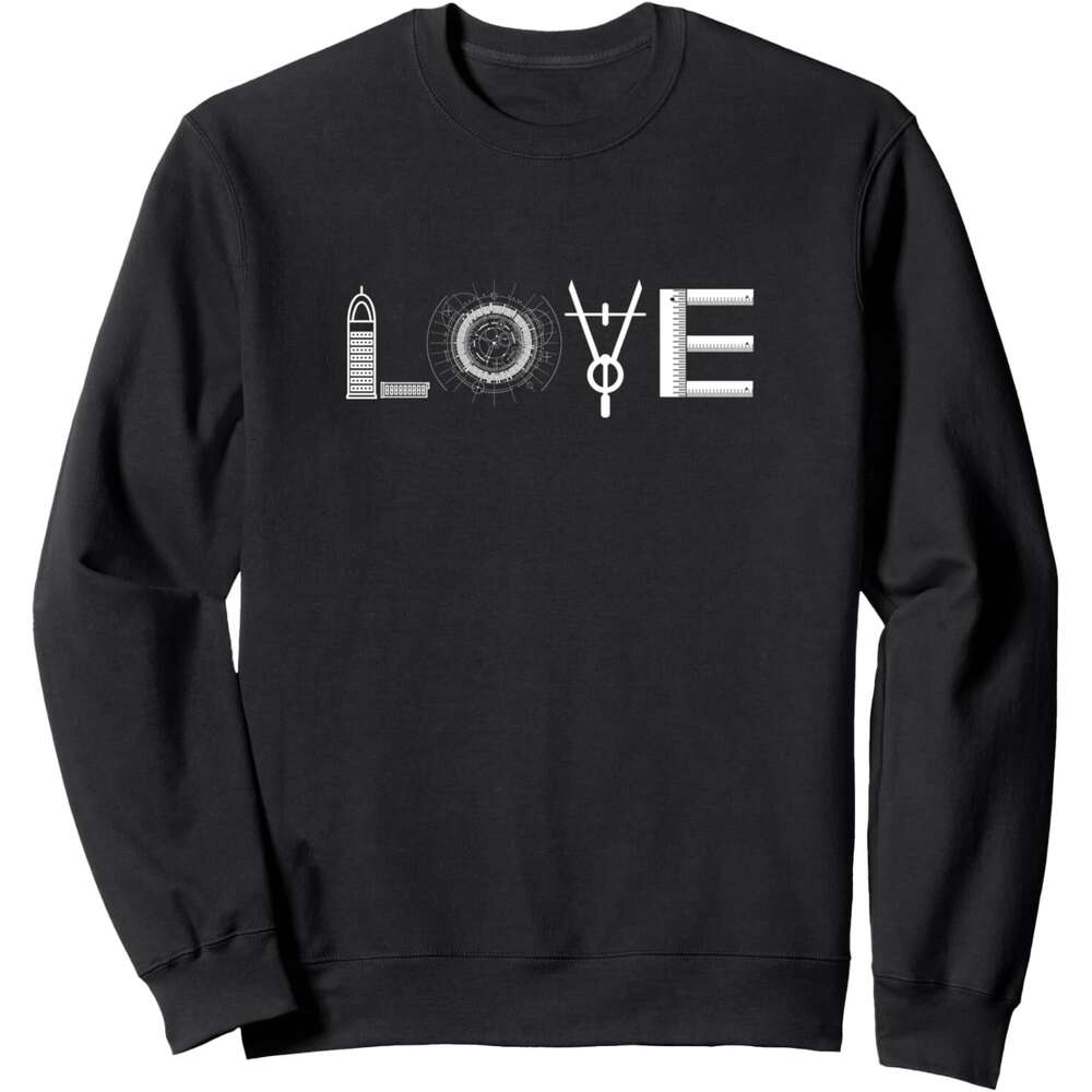 Long Sleeve Shirts for Men sweatshirt Love With Architecture Tools Architect Gift Light Sweatshirt T shirt Tee Streetwear Casual tops clothes
