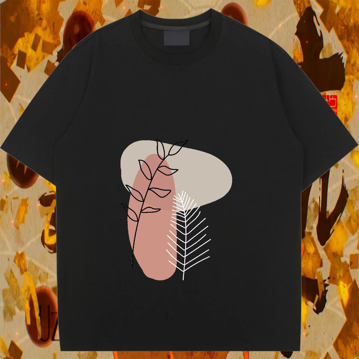 Designer Women Tshirts 100% Cotton 230g painting Street T-Shirts for Women Breathable Short Sleeve DIY Anime Printed Tees Shirts