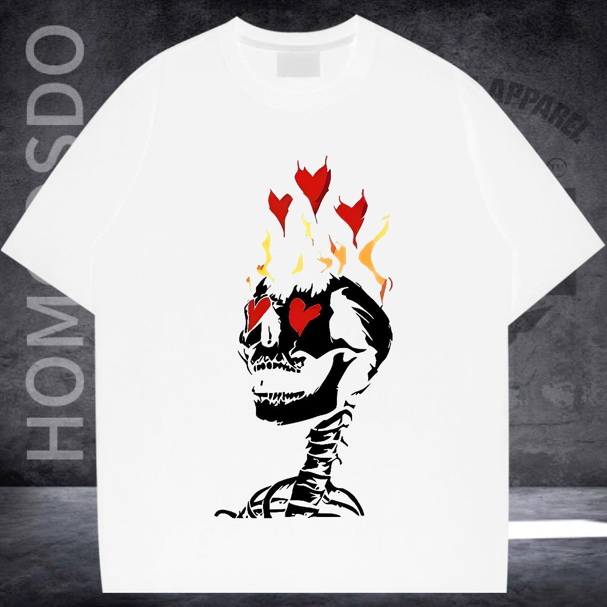 Free Shipping T shirt 230g 100% Cotton monster Street Casual Custom Print Oversized Breathable Men Clothes T-Shirt Fashion Casual Tee Shirt
