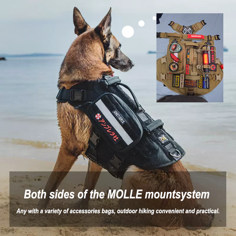 Strap K9 Tactical Traction Rope Vest Type Medium Large Chest Back Walking Dog pet collars collar designer dog harness