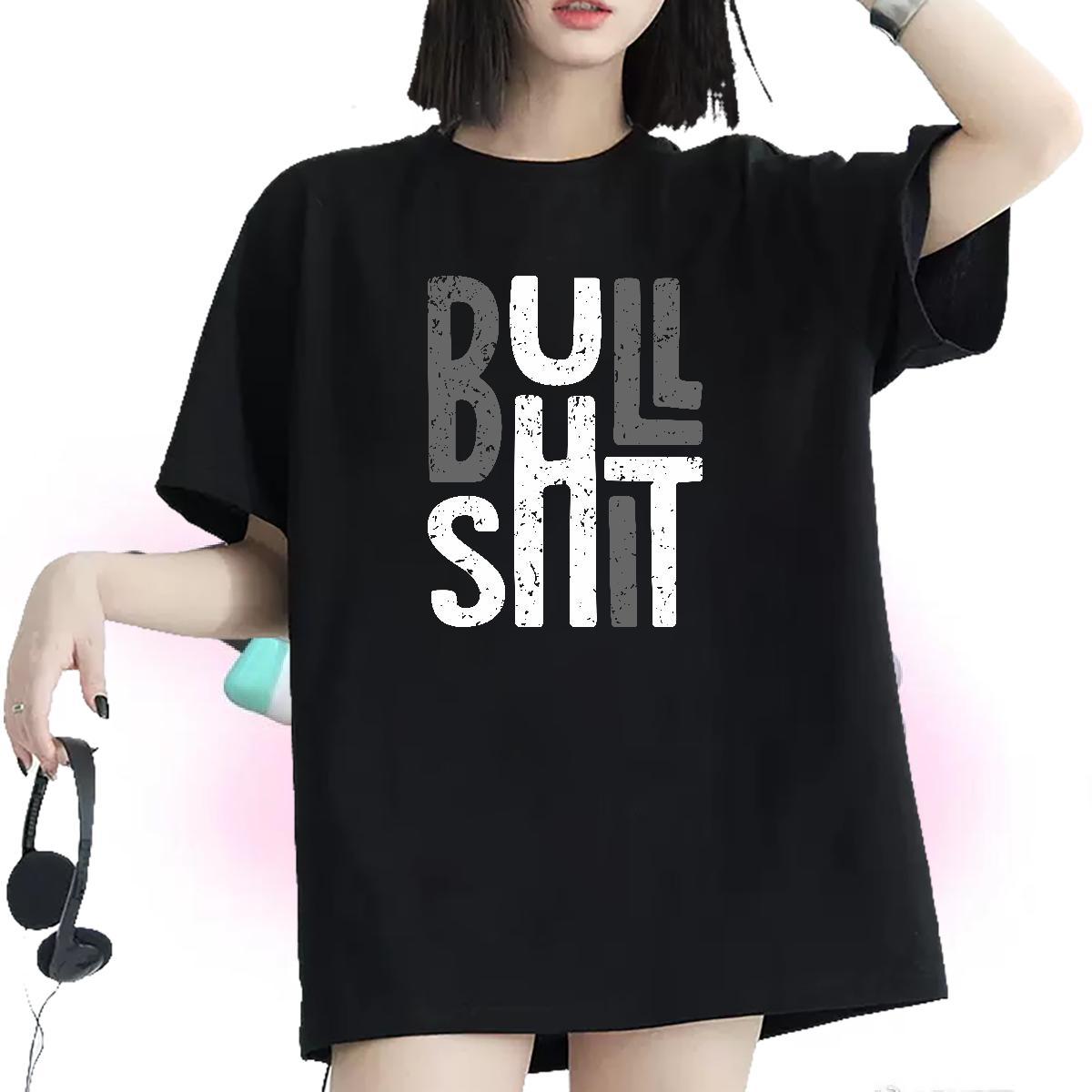 Free Shipping Women Tshirts 100% Cotton 230g letter Daily Outfit T Shirts Women Breathable Plus Size Custom Wear