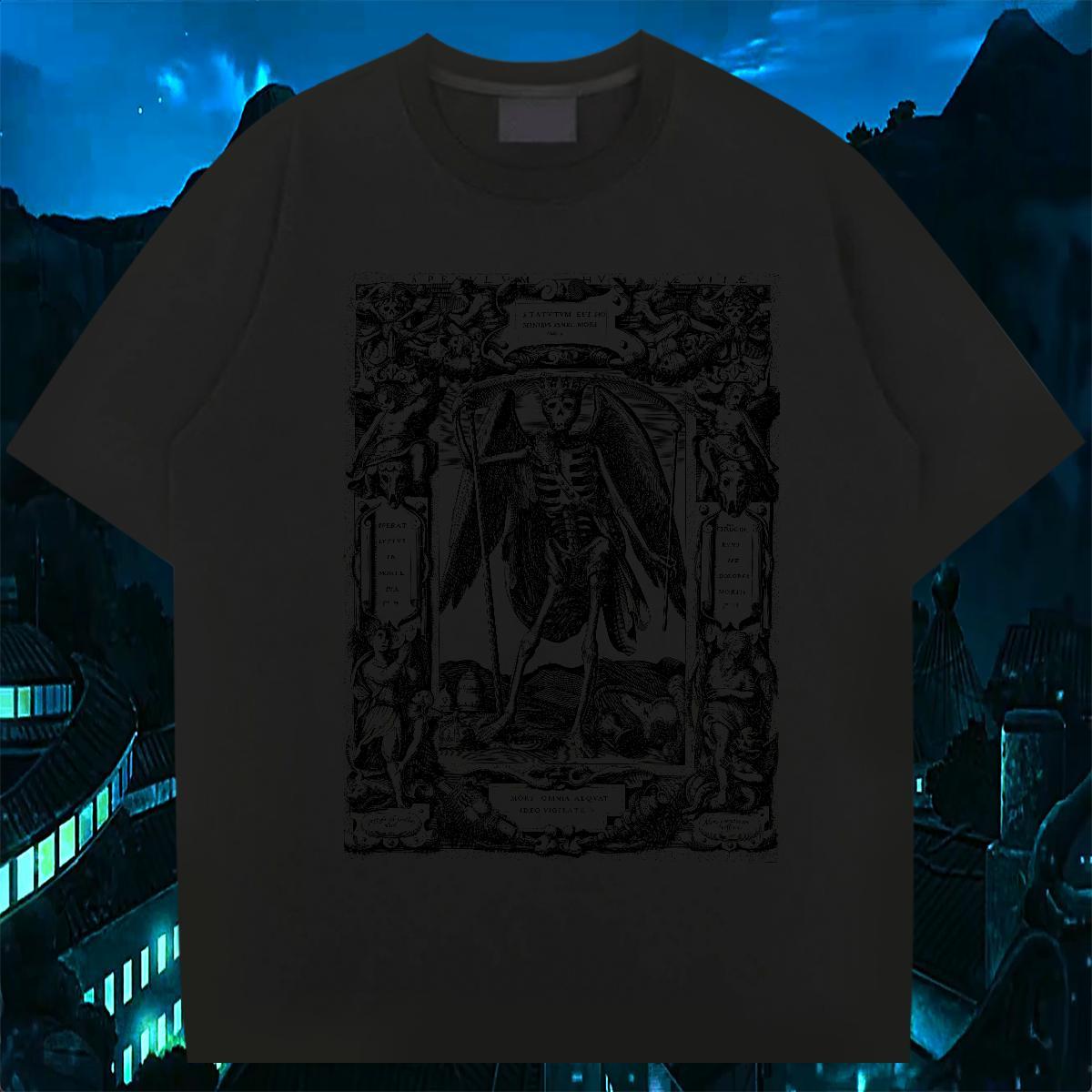 Wholesale Men T Shirts 230g Cotton skull Daily Wear Plus Size Custom Breathable Short Sleeve Tshirt for Man Woman 2024 Designer Tee Shirt
