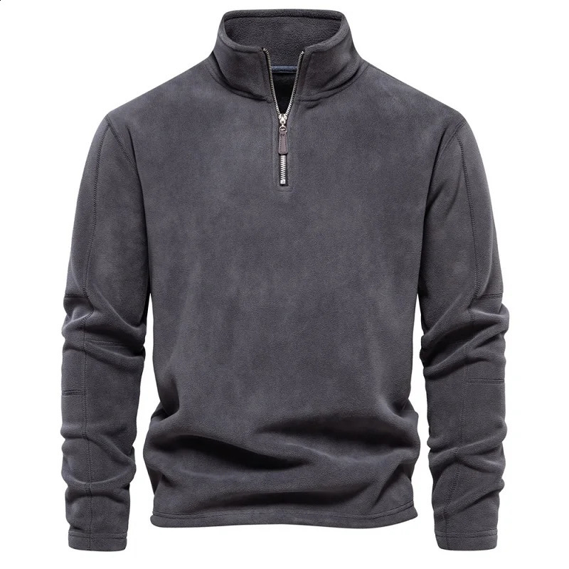 Harajuku Autumn Mens Hoodie Stand Collar Half Y2k Zipper Long Sleeve Fashion Casual European Code Cross-Border Trend Men Shirt 240823