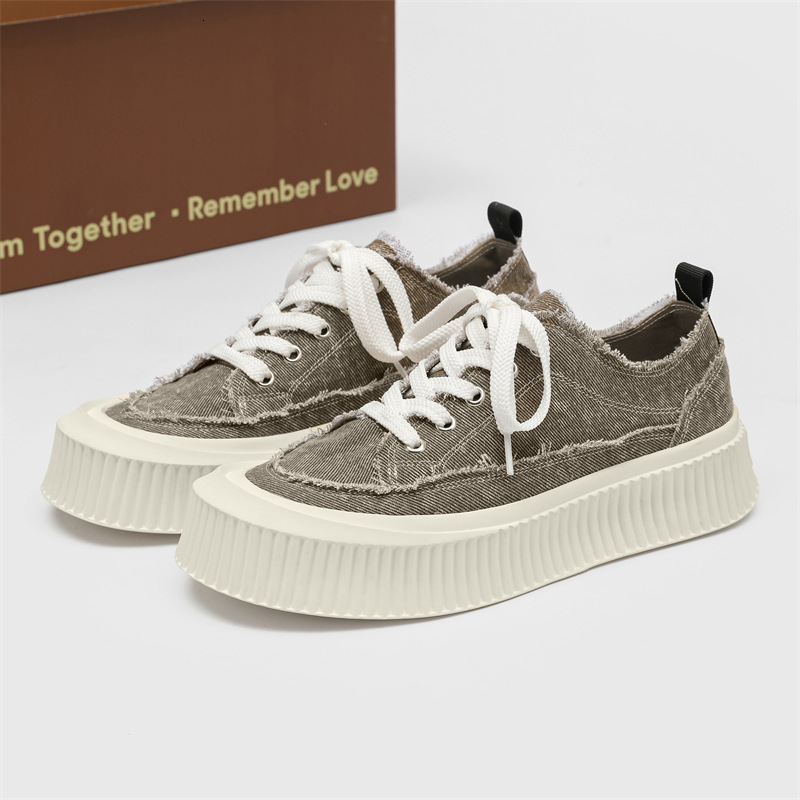 Ddmysports Men S Spring Summer New Fashion Low Top Canvas Breathable Lightweight Thick Sole Sports And Casual Board Shoes OUTDOOR