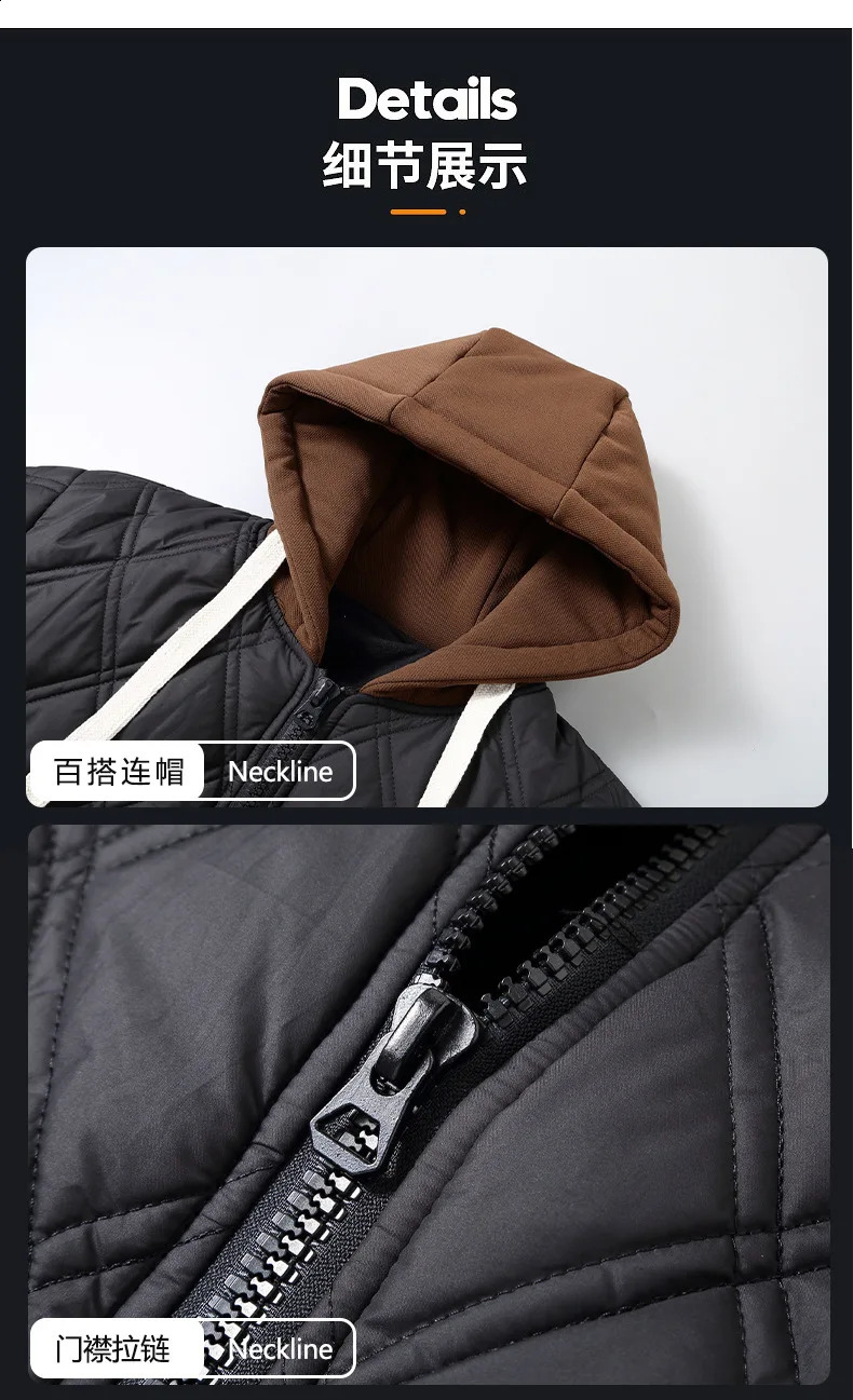 Oversized jacket Parded Parkas thick cotton mens loose and warm hooded large 10XL 11XL winter 240822