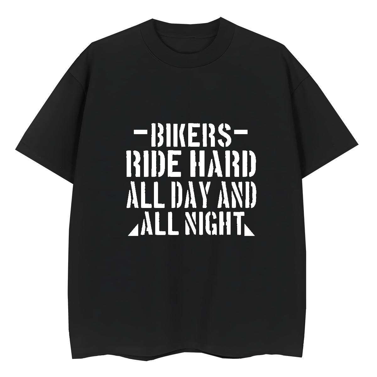 Unisex Lady T shirt 230g Pure Cotton Bikers Ride Sports Street Wear T-Shirts for Women Breathable Short Sleeve Plus Size Custom Top Tees