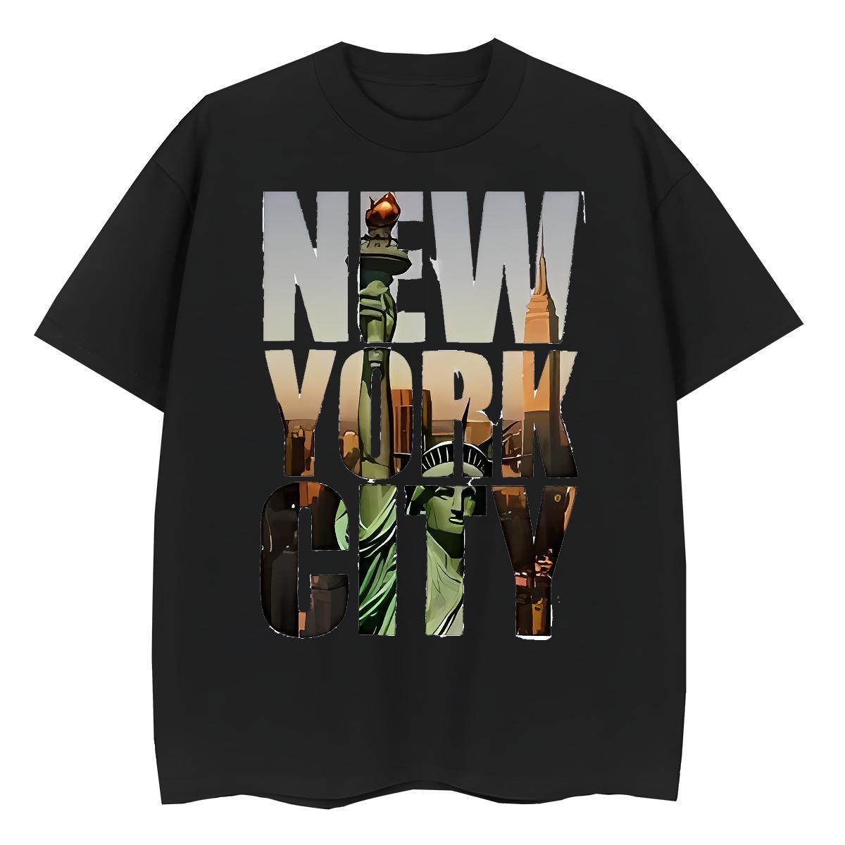 Nice Woman Tshirt 230g Cotton New York Casual Sport Womens T Shirts Breathable Crew Neck DIY Anime Printed Wear