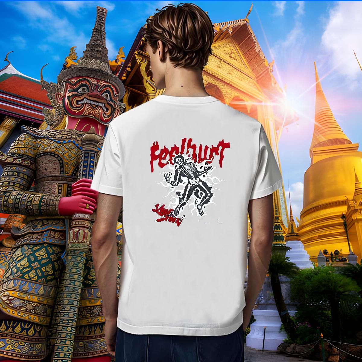 Loose Fit T Shirts Men 100% Cotton 230g skull Casual Beach Custom Cartoon Breathable Crew Neck Couples T Shirts Designer Fashion Tees Shirts