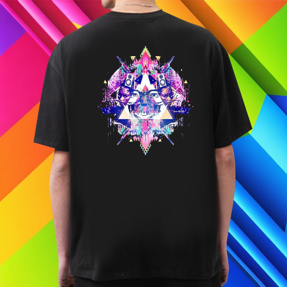 Cool Mens T Shirts 230g Pure Cotton eye of the devil Street wear Hip Hop Anime Print Crew Neck Men Clothes T-Shirt Designer Fashion Tee Shirt