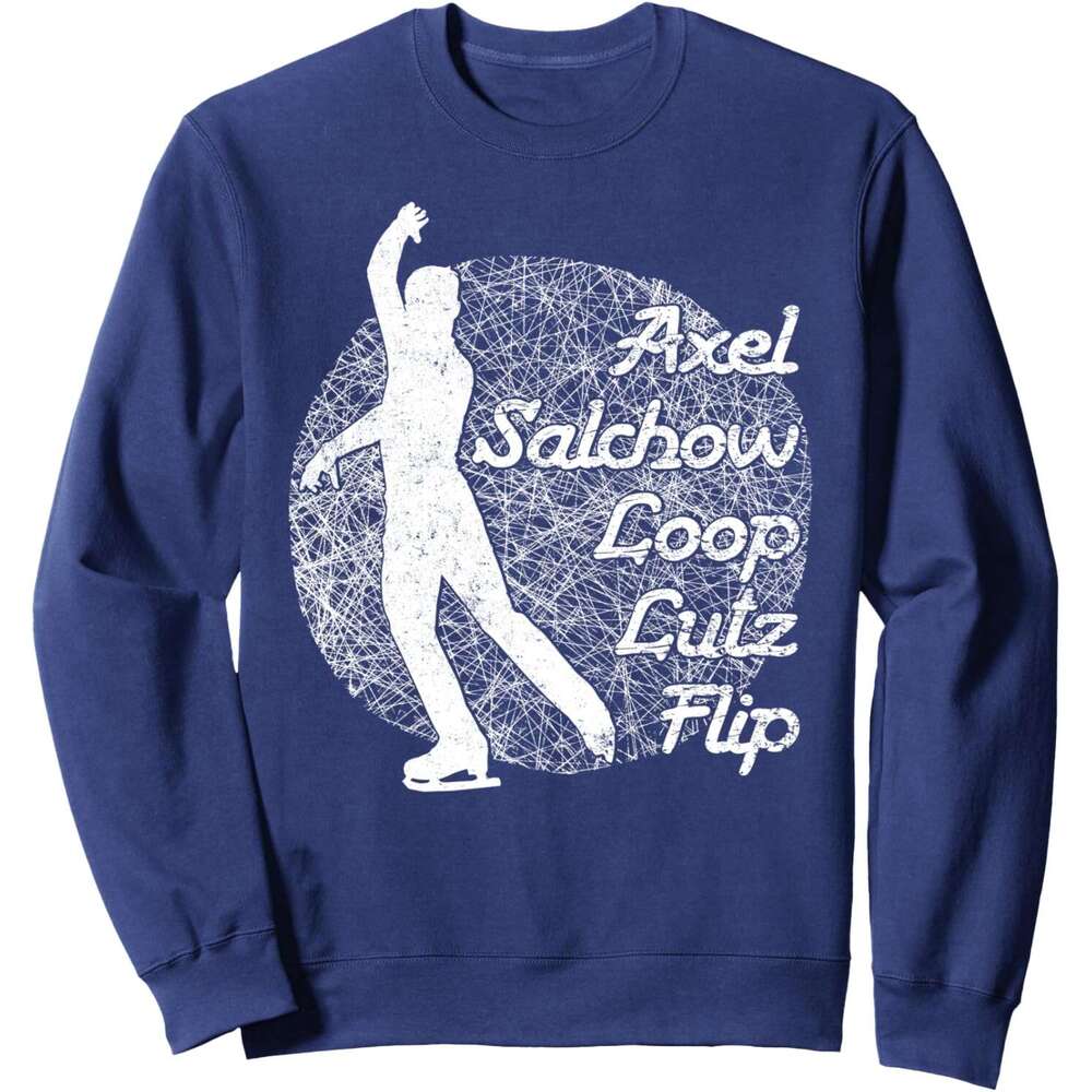 Long Sleeve Shirts for Men sweatshirt Figure Skating Jumps & Spins Funny Ice Lover Gift Sweatshirt T shirt Tee Streetwear Casual tops clothes