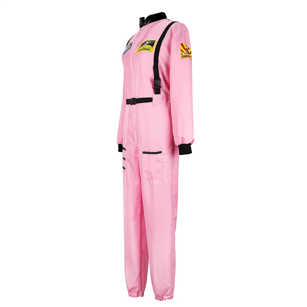 Female astronaut costume adult flight outfit party uniform space roleplaying jumpsuit w240824