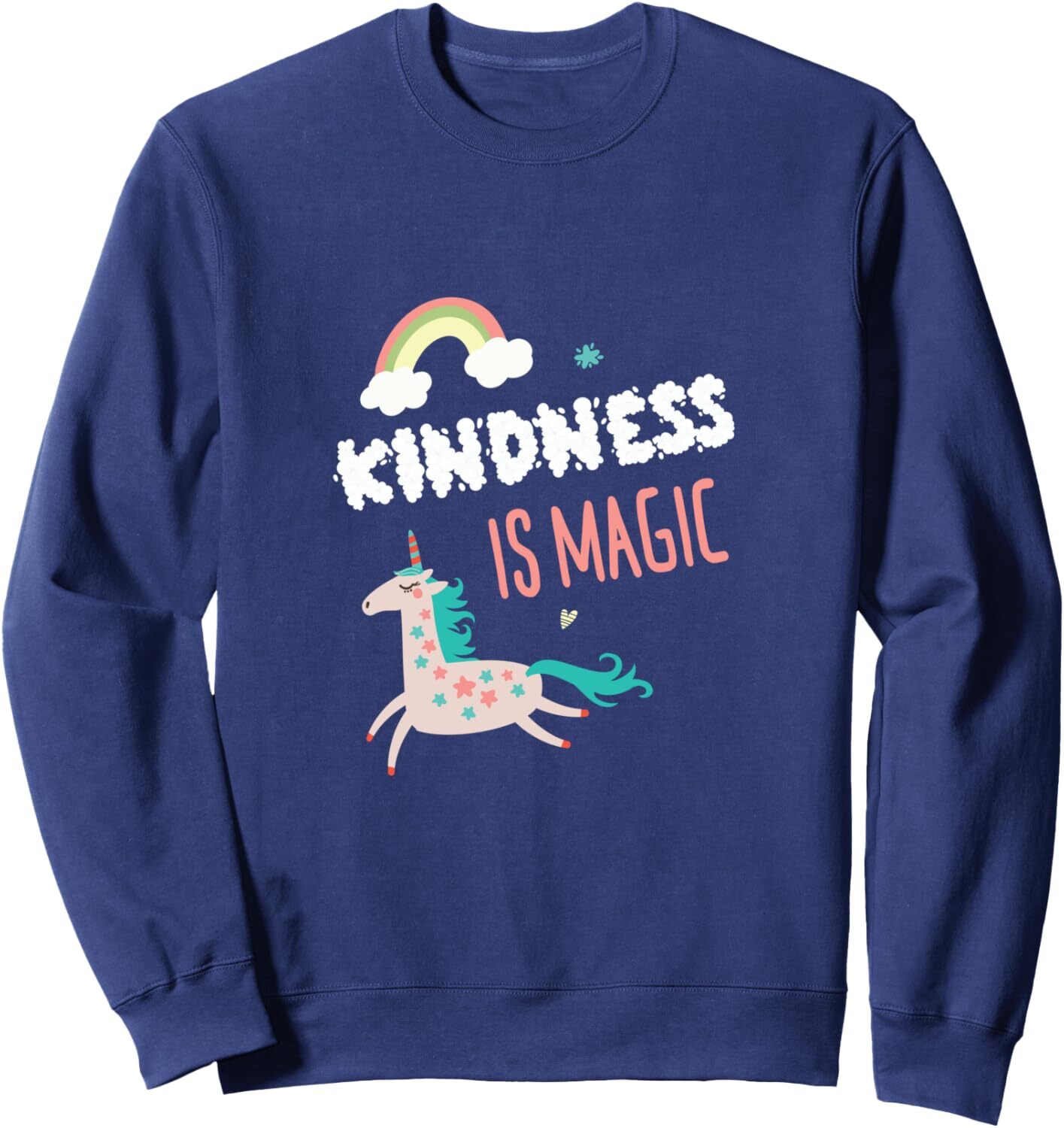Long Sleeve Shirts for Men sweatshirt Kindness is Magic Pretty Unicorn Rainbow Gift Sweatshirt T shirt Tee Streetwear Casual tops clothes