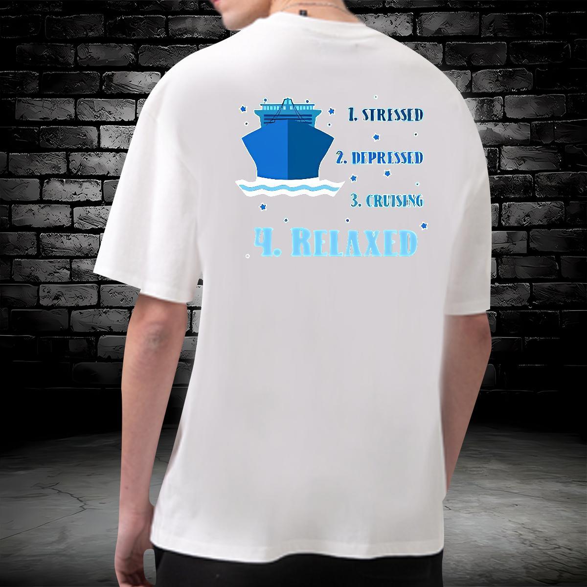 Brand T shirt 230g 100% Cotton travel Home Outdoor Plus Size Cartoon Crew Neck Men Tshirts 2024 Tops