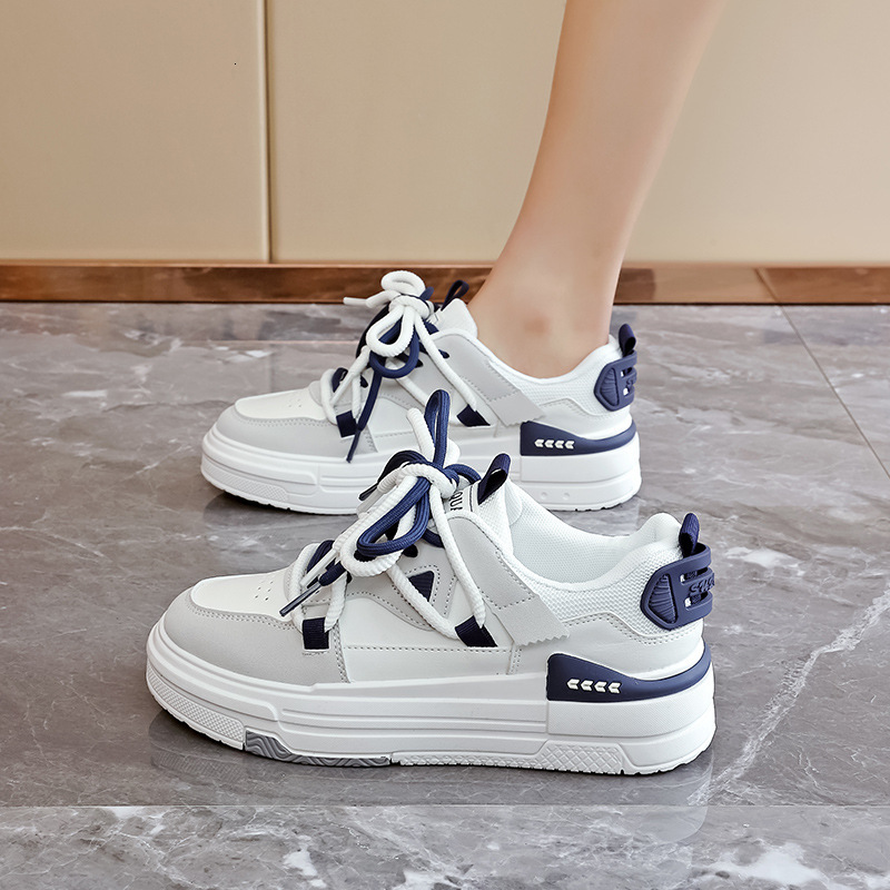 Ddmysports White Women New Spring Thick Soled Sports Leisure Board Shoes With Soft Surface Comfortable And Versatile For Students K OUTDOOR