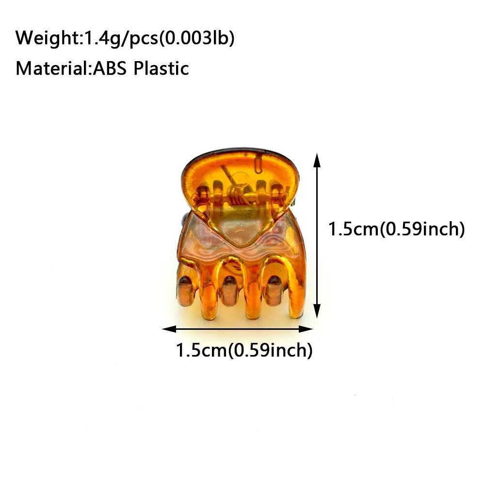 50 mini hair clips of 1.5cm suitable for girls hair accessories fashionable plastic mini claw clips hair clips headband gifts W240822