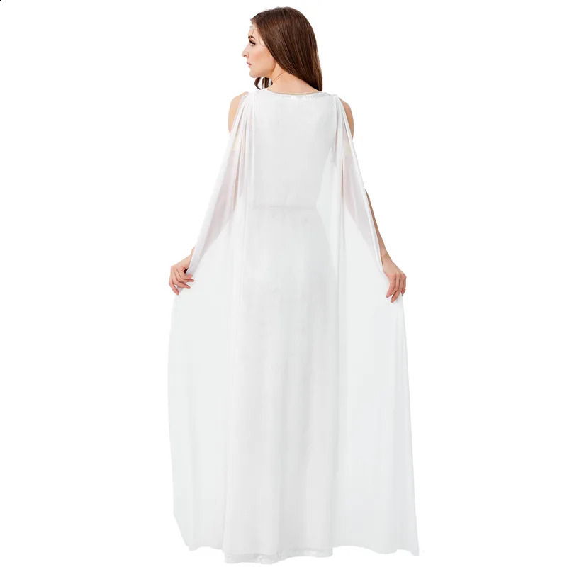 Statue of Liberty Ancient Greek Mythical Character High Seam Sexy White Goddess Dress Halloween Womens 240823