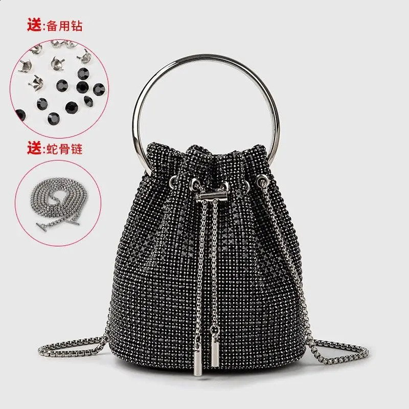 Womens Bag A W Bucket Inlaid Dia Fashion Dinner y Single Shoulder ner Handbag 240823 6a45 4