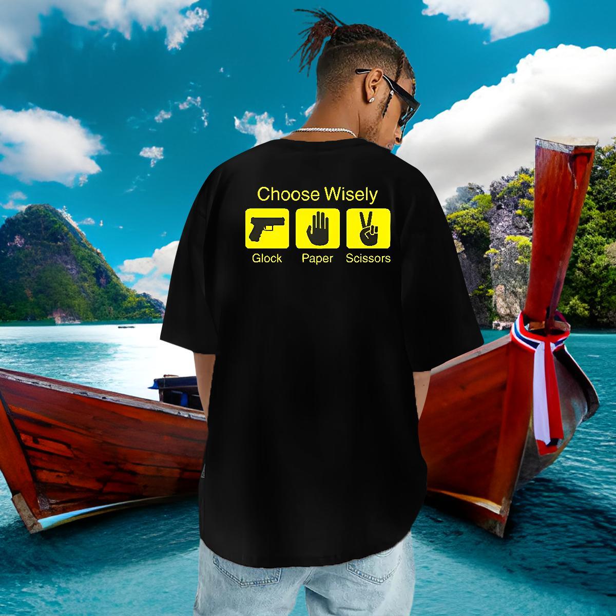 Free Shipping T shirt 230g 100% Cotton letter Casual Beach Cartoon Print Breathable Crew Neck Men Tops Tees Fashion Designer Wear