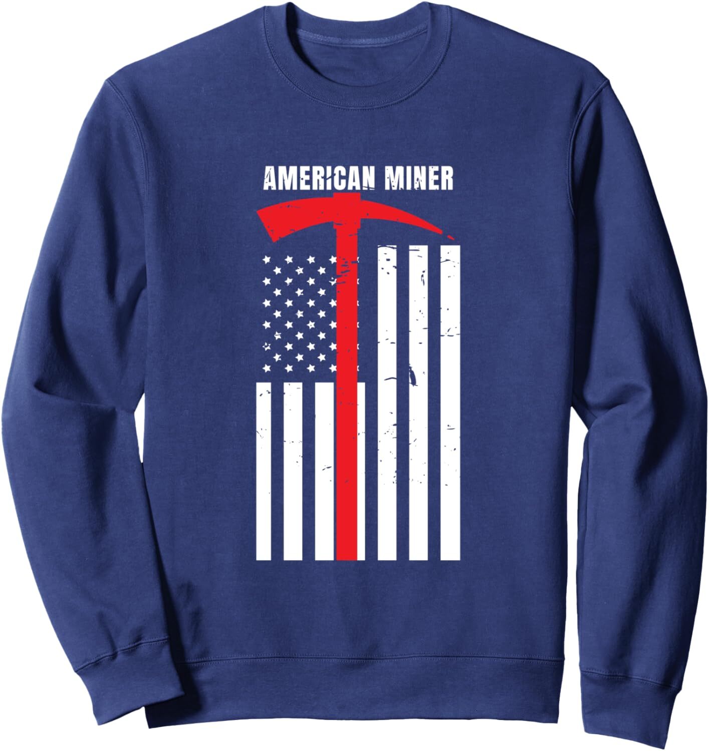 Long Sleeve Shirts for Men sweatshirt American Miner Coal Gold Pickaxe Patriotic Gift Sweatshirt T shirt Tee Streetwear Casual tops clothes