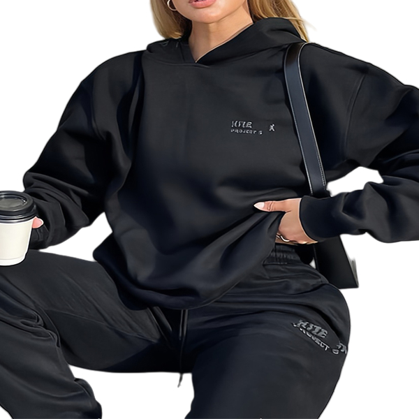 Versatile Women's Tracuit With Pullover Hoodie And Athletic Pants Perfect Fit For All Ages