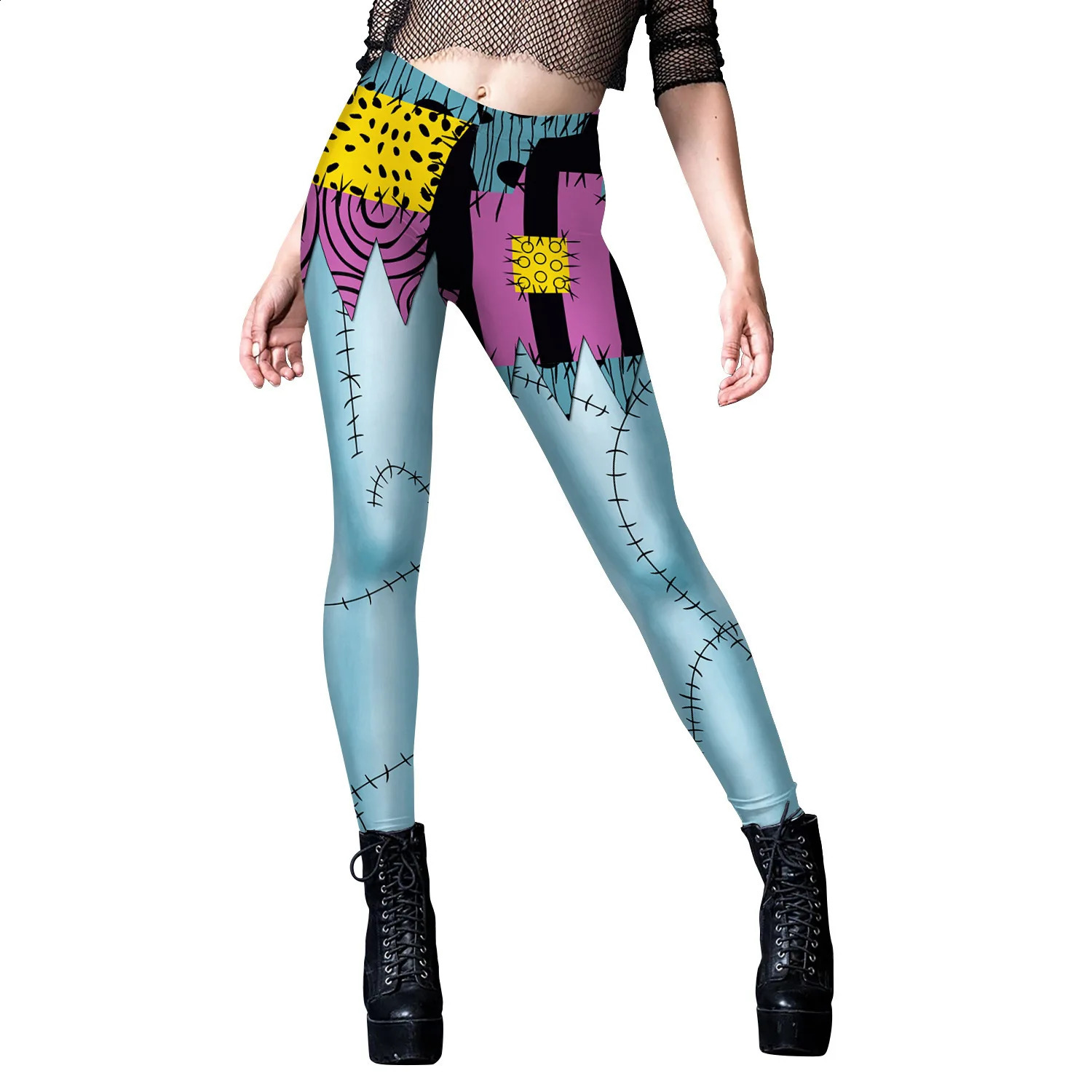 Halloween anime movie Sally cosplay dress party set costume Christmas women ultrathin jumpsuit tight Zentai bodysuit Gothic 240823