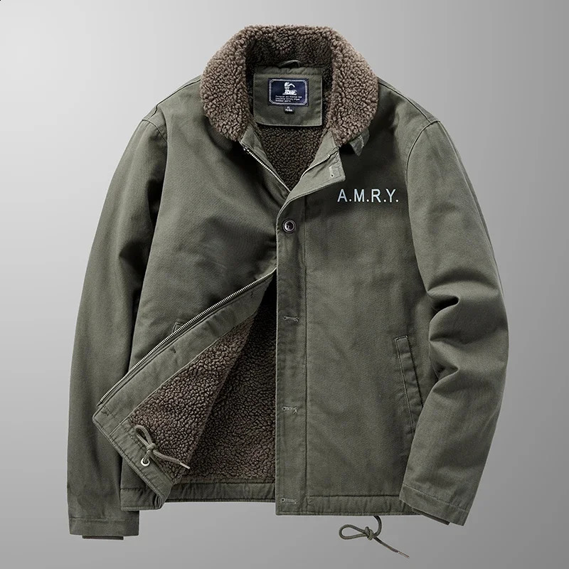 Winter mens cotton padded jacket casual fur collar windproof machine park wool classic 240822