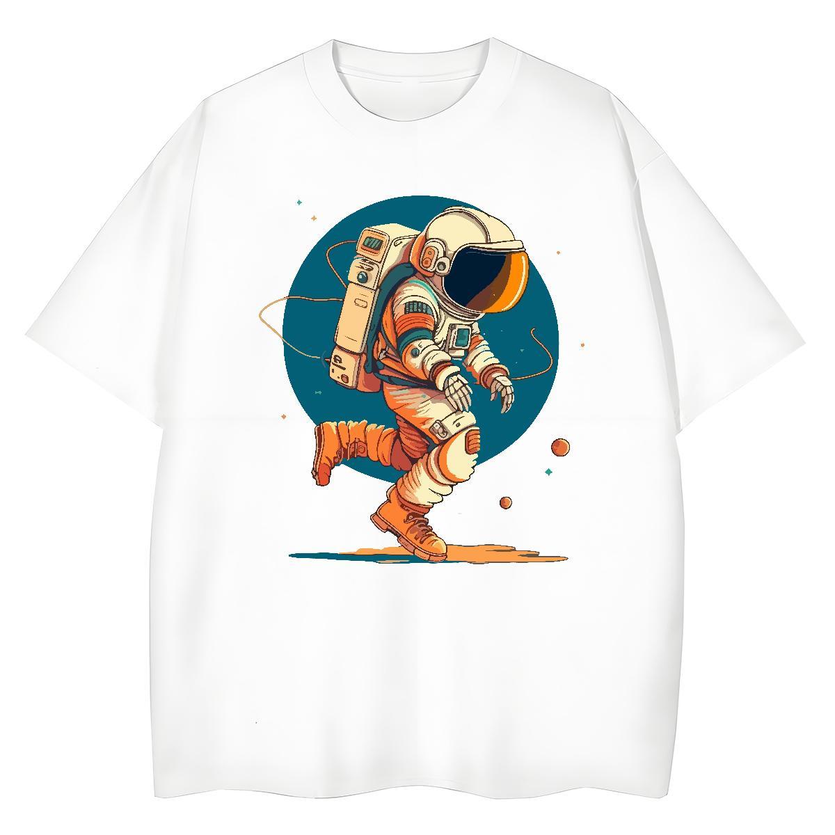 Comfortable Women Tshirts 230g Cotton universe Summer Casual Woman T Shirts Breathable Crew Neck Graphic Wear