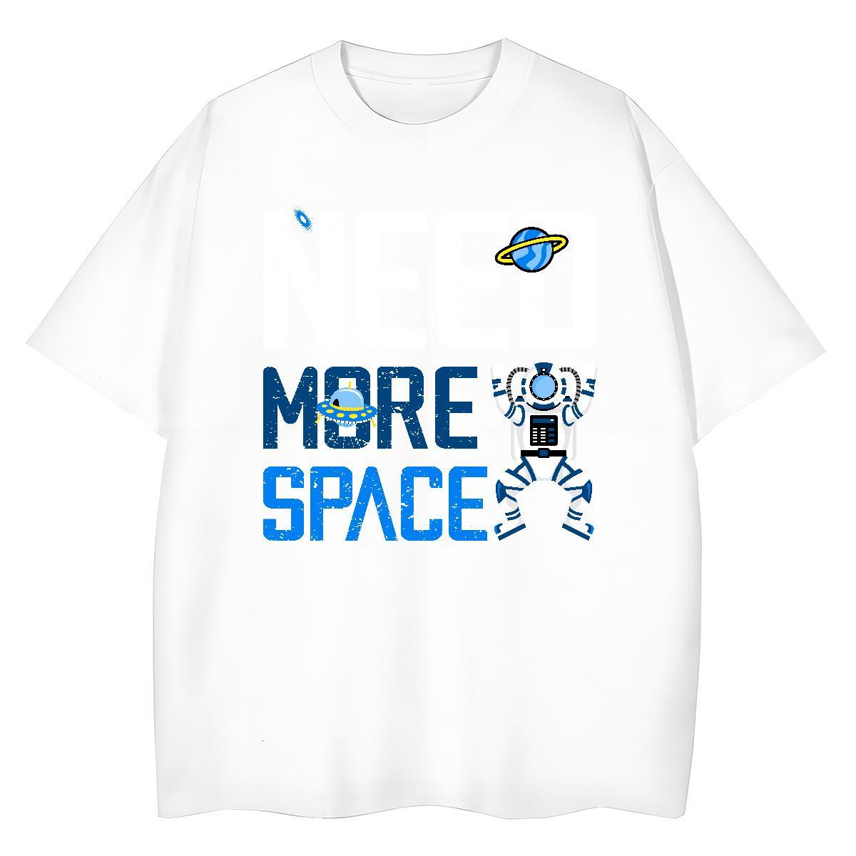Popular Woman Tshirt 230g Pure Cotton cosmonaut Hip Hop T Shirts Women Crew Neck Breathable Customized Tops