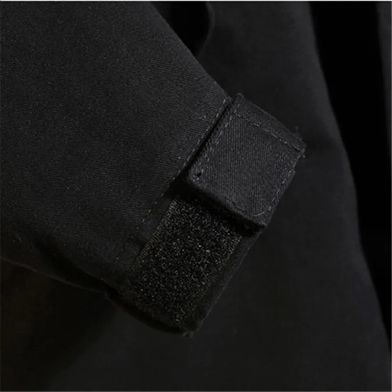 Spring Mens Windbreaker Hooded Zipper Jackets Cargo Trench Coat Mens Casual Autumn Fashion Streetwear Cotton Jacket 240822