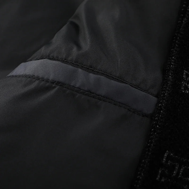 High quality mens fashionable and handsome down jacket scarf collar middleaged elderly dad suit largefat M6XL 240822