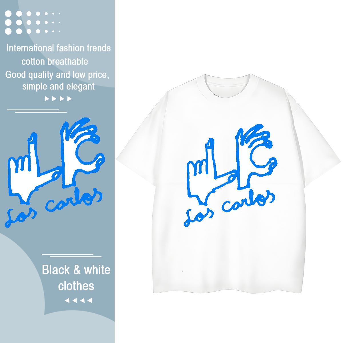 Comfortable Lady T shirt 230g Cotton letter Street Casual Womens T Shirts Breathable Soft DIY Anime Top Shirts