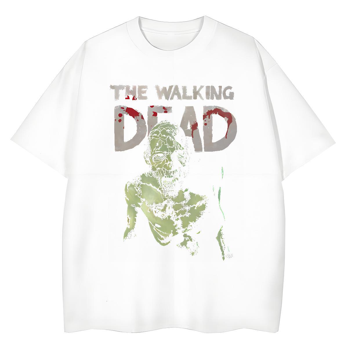 Female Tshirt for Man Woman 100% Cotton 230g scary Sport Woman T Shirts Crew Neck Skull Wear