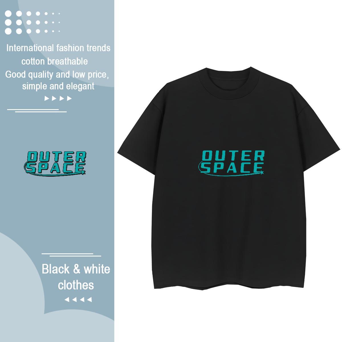 Lady Woman Tshirt 230g Cotton letter Summer Casual T-Shirts Breathable Soft Custom Printed Clothings
