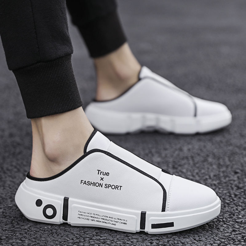 Ddmysports Summer New Korean Edition Trendy One Step Breathable Lazy Little White Social Leisure Men S Shoes Slippers OUTDOOR