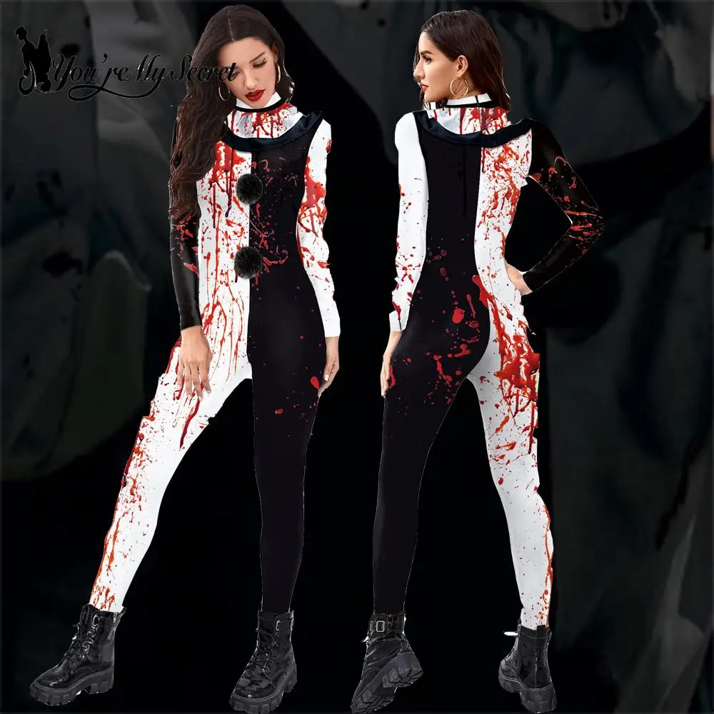 You Are My Secret Halloween Joker Movie Terror Territory 3 Costume Ghost Onesie 3D Spandex Adult Unisex jumpsuit 240823