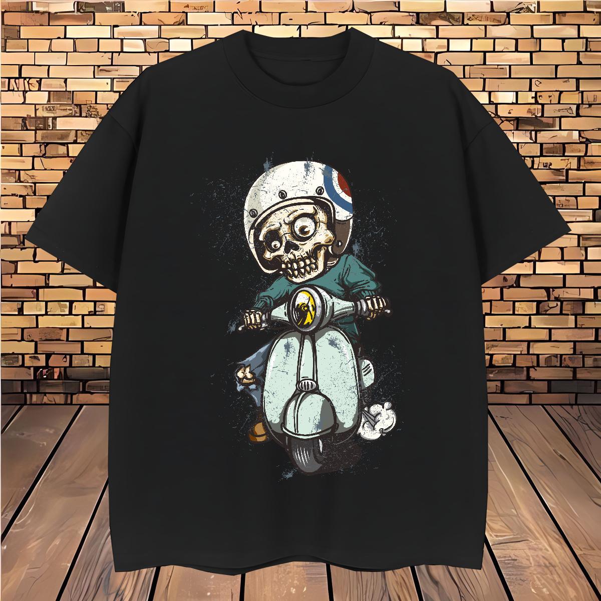 Comfortable Man T Shirts 230g Pure Cotton skull Anime Printing Street Floral Print Breathable Soft Mens Tshirts Designer Fashion Tops