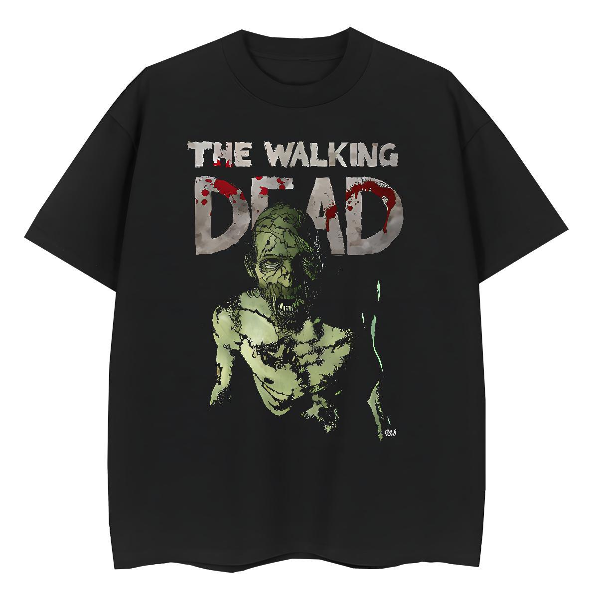 Female Tshirt for Man Woman 100% Cotton 230g scary Sport Woman T Shirts Crew Neck Skull Wear