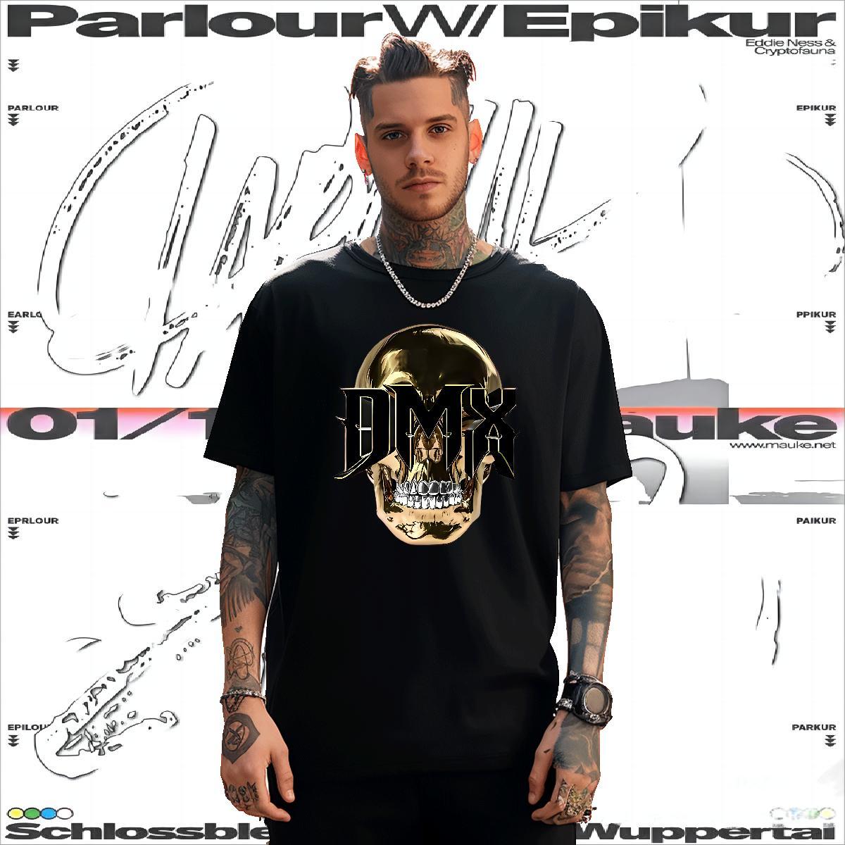 Designer Man T Shirts 100% Cotton 230g skull Spring Summer Oversized 3XL 4XL Crew Neck Breathable Men Tops Tees 2024 New Tshirts