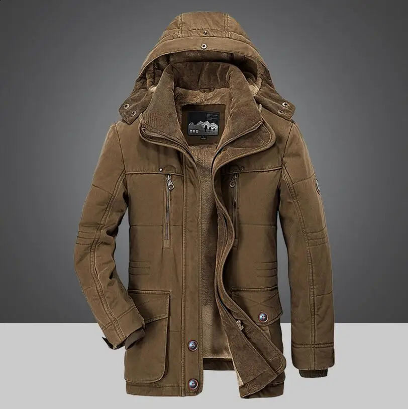 Mens Warm Parkas High Quality Winter Down Jacket and Coats ForMen Long Coat Casual Hooded Size 6XL 240822