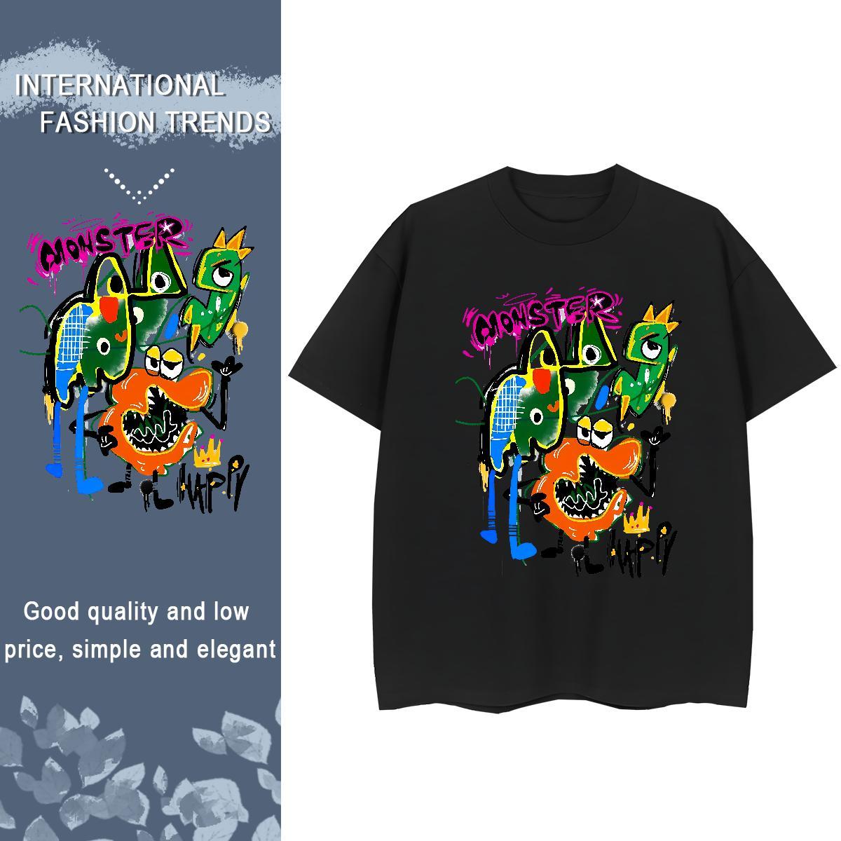 Unisex Tshirt for Man Woman 100% Cotton 230g cartoon Casual Daily Wear Woman T Shirts Short Sleeve O-Neck Cartoon Printing L-4XL Tops Shirt