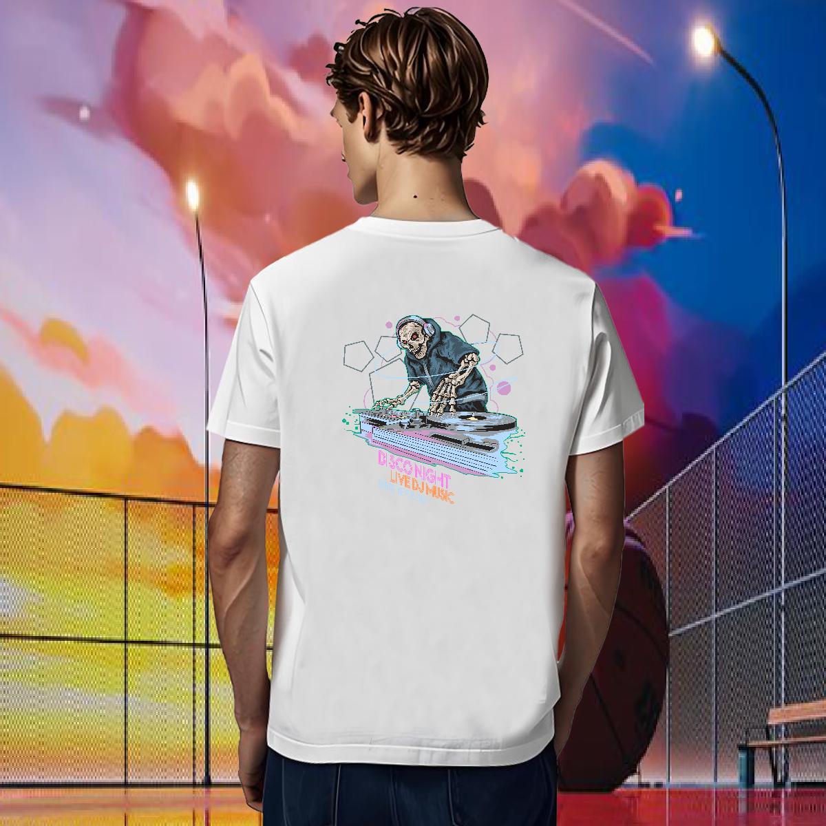 Comfortable Mens T Shirts 230g Pure Cotton skull Daily Outfit Oversized 4XL O Neck Short Sleeves Men Tshirts Brand Tees Shirts
