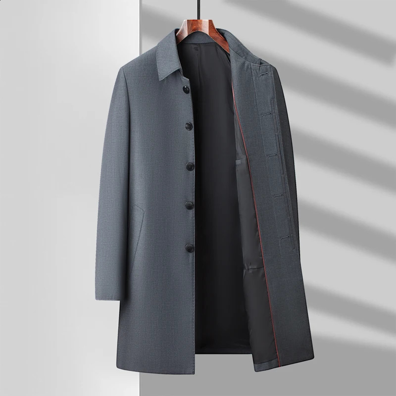 Spring long Style Men Trench Fashion England Style Trench Coat men Casual Jackets Mens Clothing size M-4XL5XL6XL7XL FY02 240822