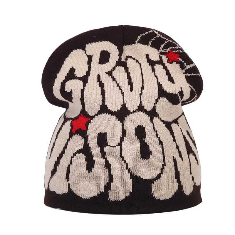 Winter and Autumn Knitted Wool Bean Goods Y2K Mens Hats Kanye Beanies Gorras Hombre Top Warm Hats Windproof Fashion W240827