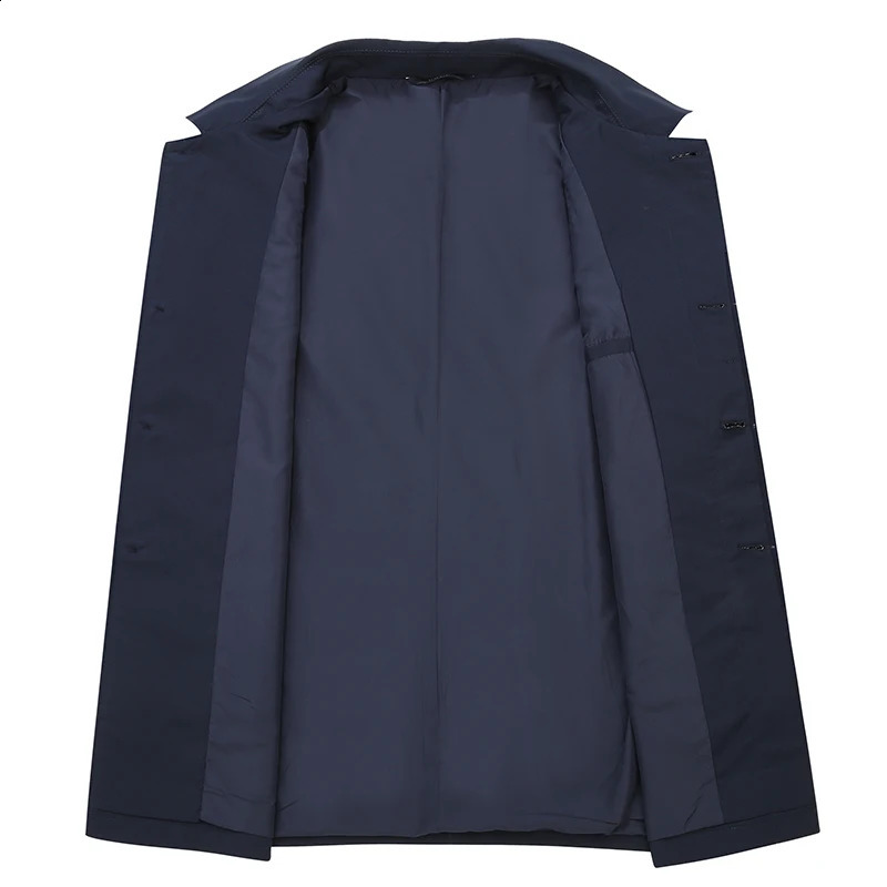 8XL 7XL 6XL Autumn Business Mens Jackets High End Casual Windbreaker Loose Long Trench Coat Men Fashion Male Overcoat 240822