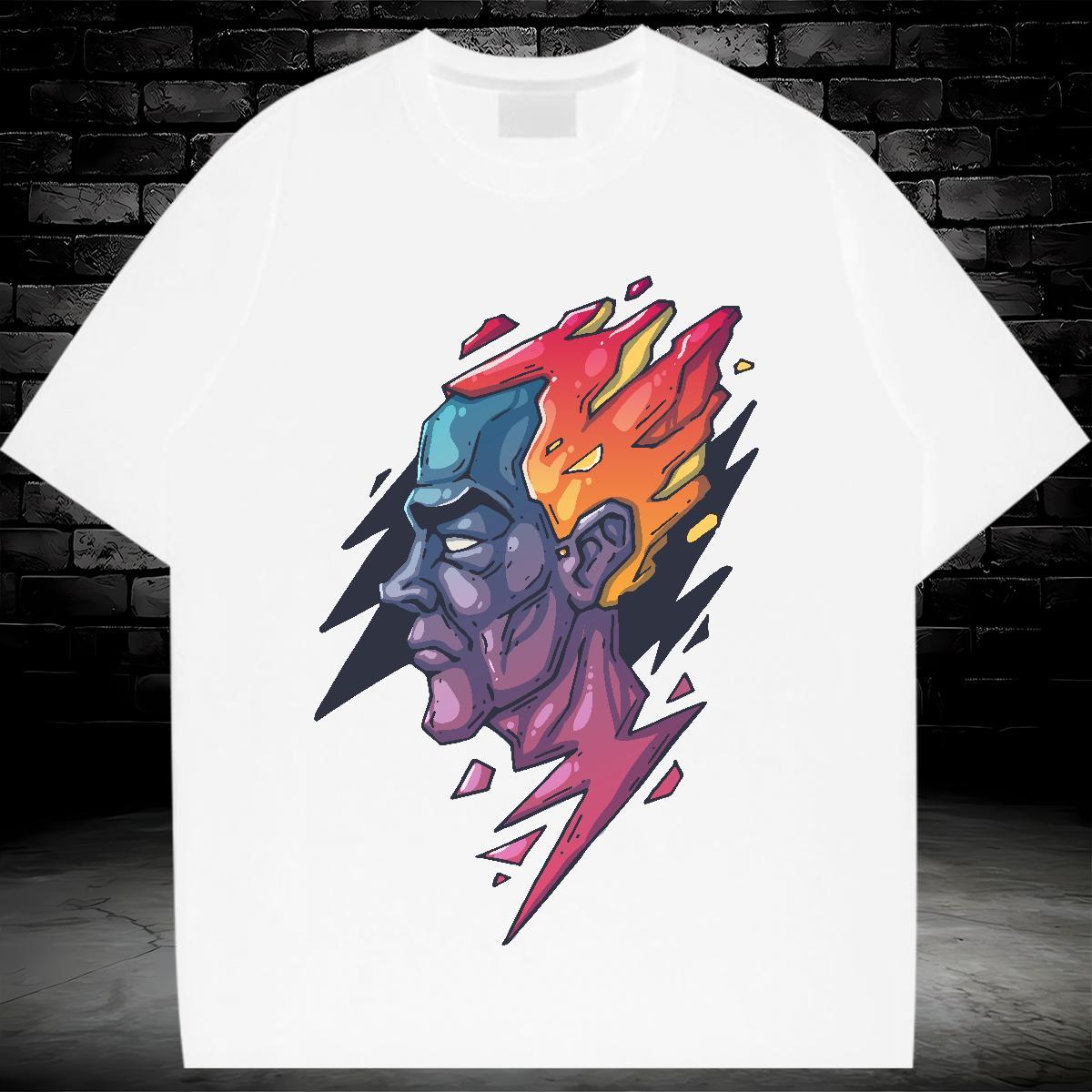 Lady Woman Tshirt 100% Cotton 230g icon Street Women T Shirts Breathable Crew Neck Plus Size Cartoon Tee Shirt