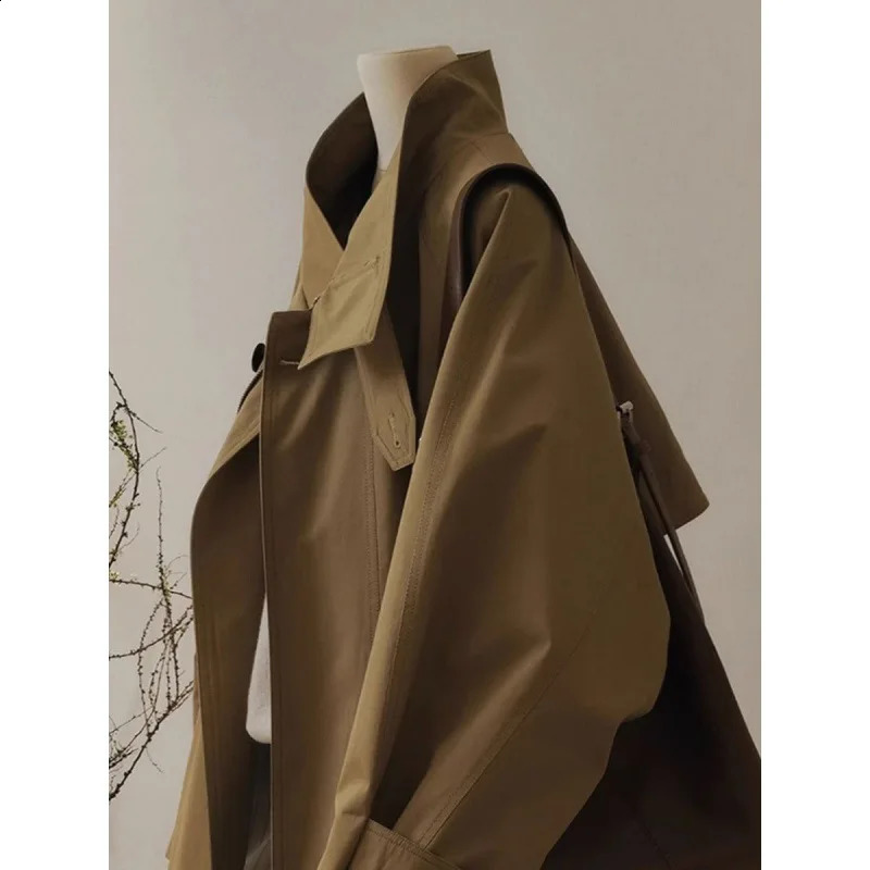 Y2k Fashion Trench Autumn Winter Womens Elegant Short Coat Vintage Windbreaker Breasted Lapel Jacket Women Khaki Tops Outerwear 240822