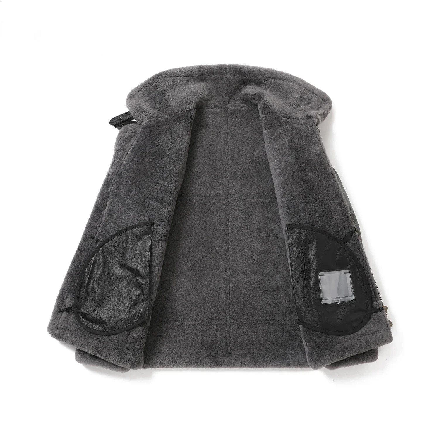 Grey B3 Original Natural Fur Coat Men Genuine Leather and Fur Clothing Mens Winter Coats and Jackets Male Hooded Warm Clothes F 240823