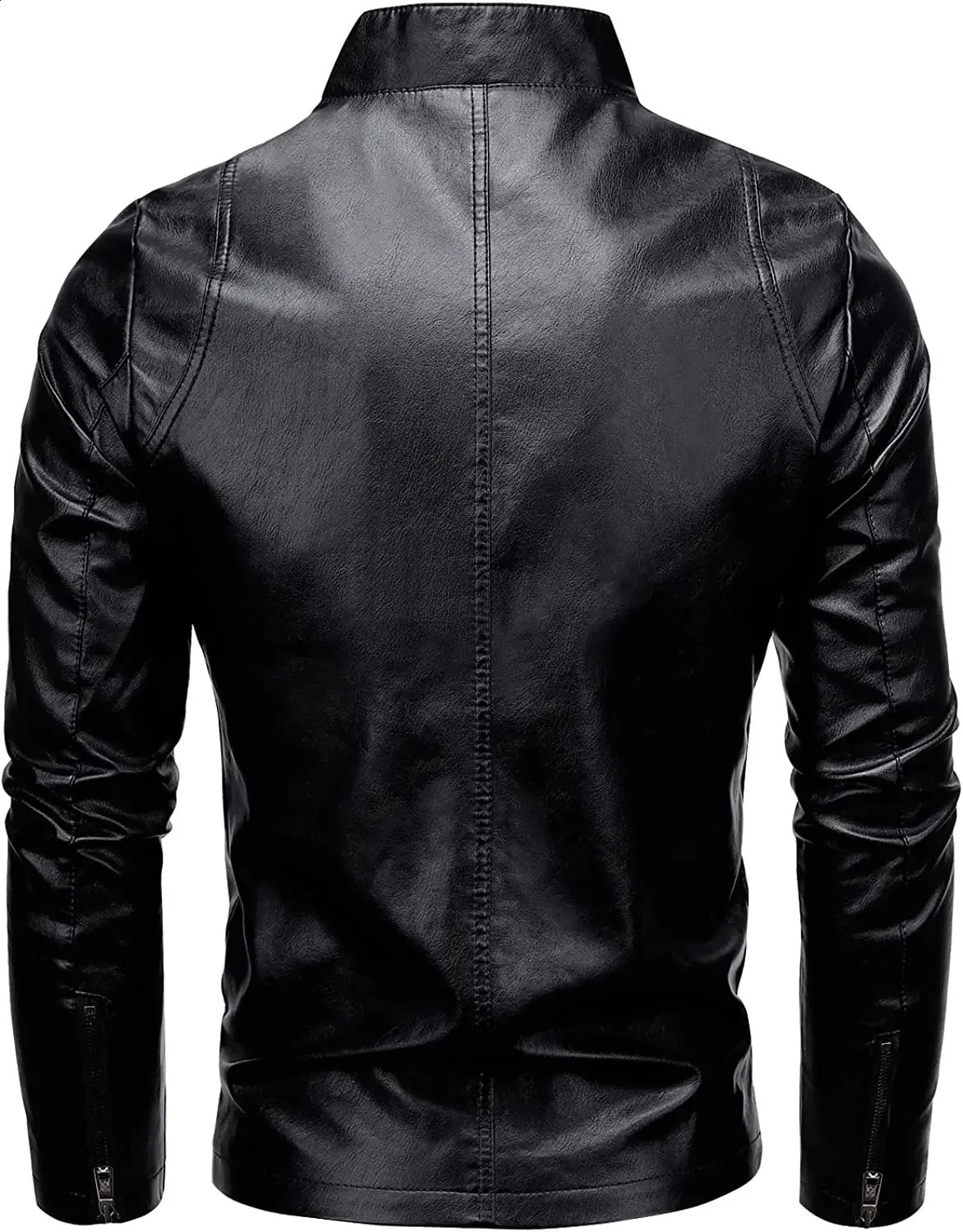 Mens PU Leather Jacket Motorcycle Biker Mens Jackets Outdoor Outwear Coats 5XL Plus Szie 240822